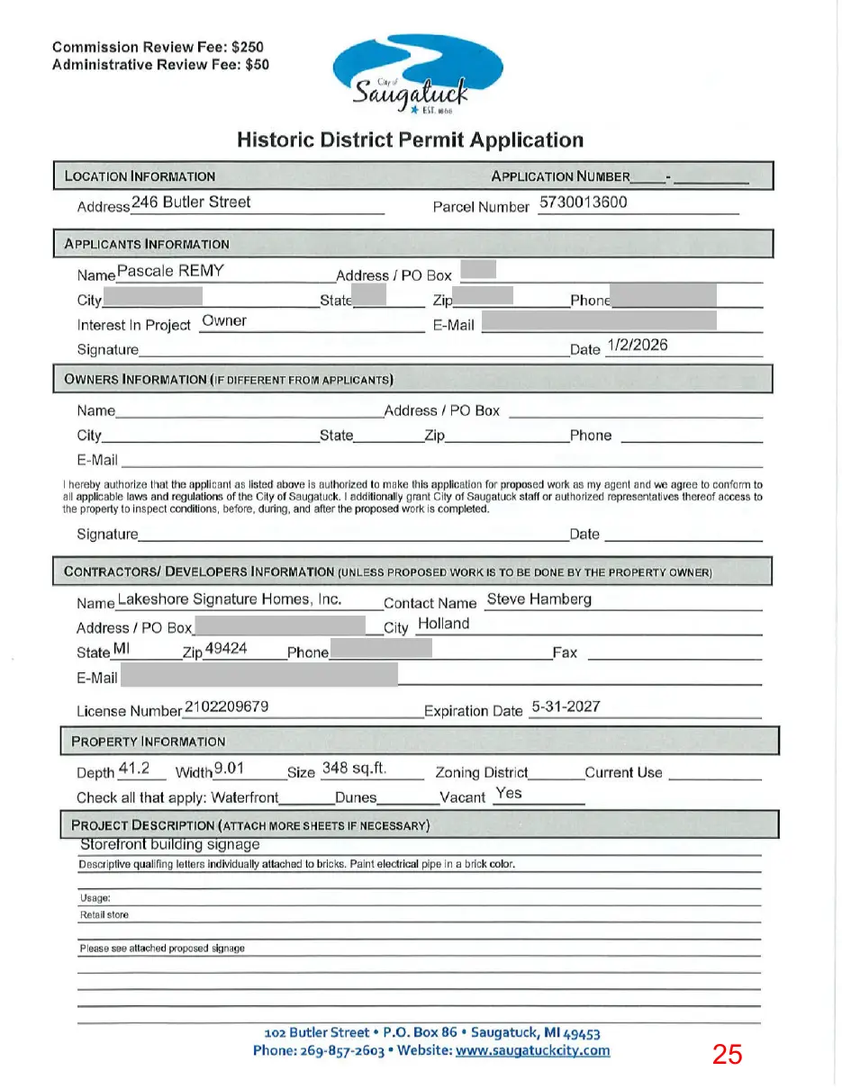 Page 25 of the packet, a scanned page