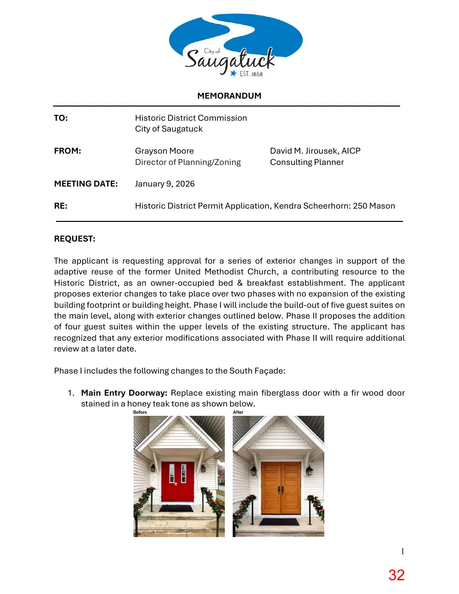 Page 32 of the packet; its text follows
