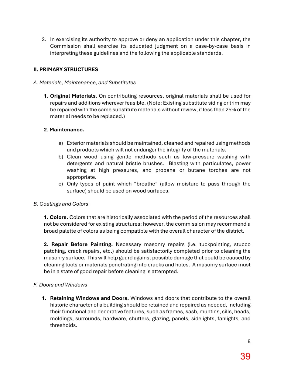 Page 39 of the packet; its text follows