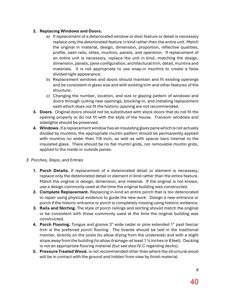 Page 40 of the packet; its text follows