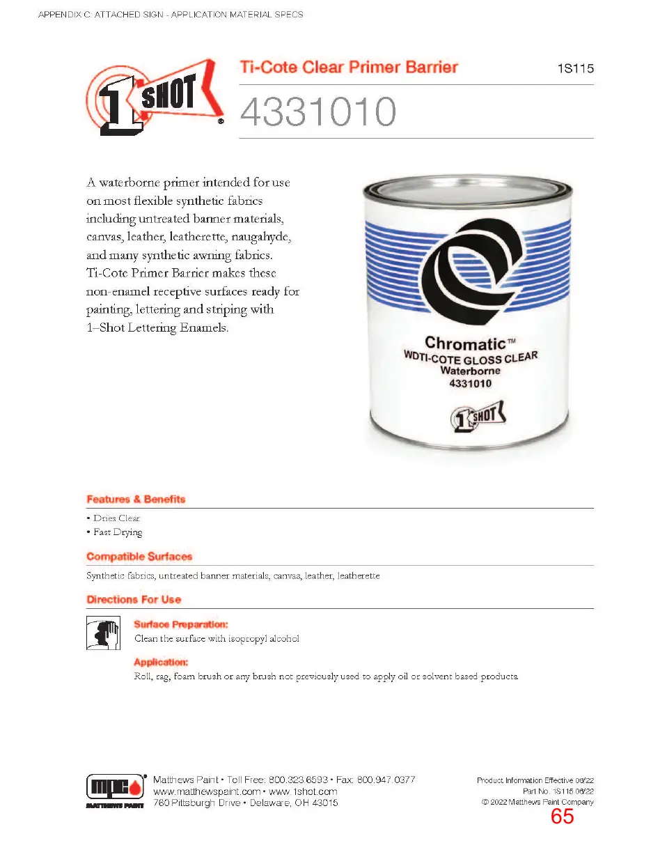 Page 65 of the packet, a scanned page