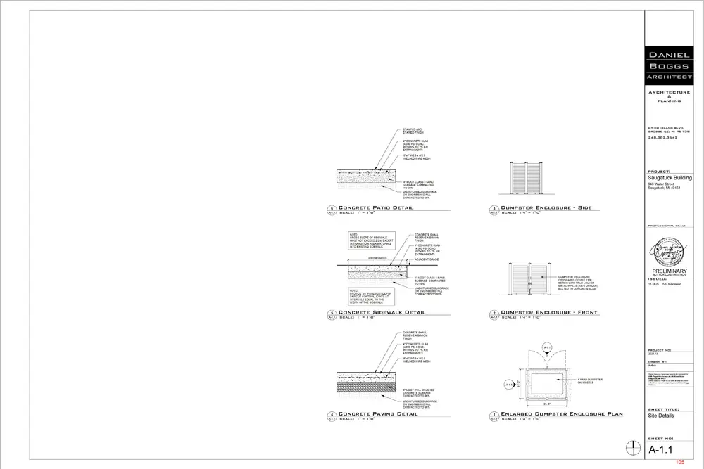 Page 105 of the packet, a scanned page
