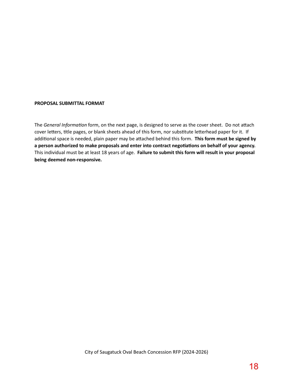 Page 18 of the packet; its text follows