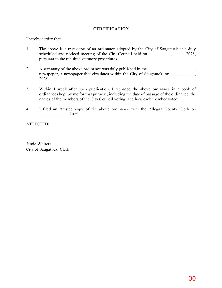Page 30 of the packet; its text follows