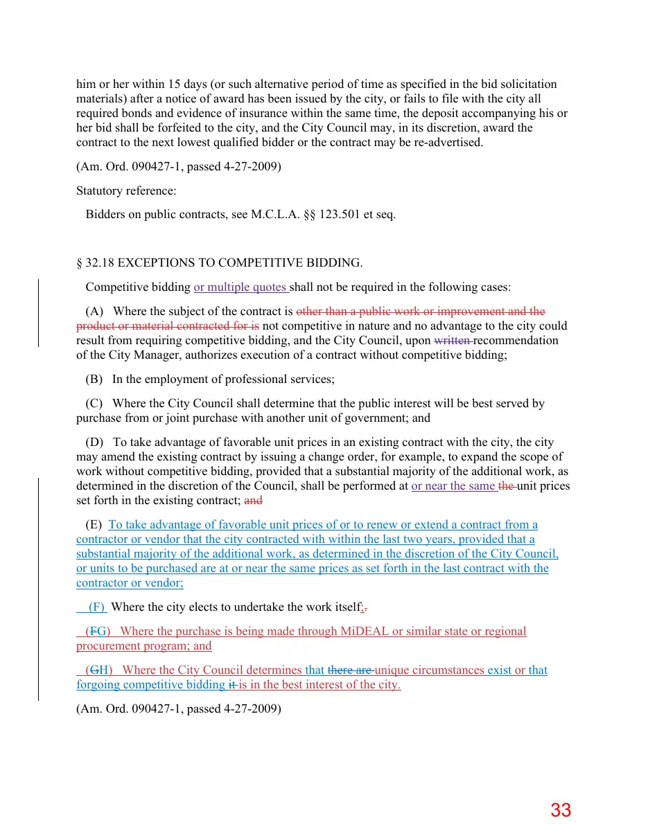 Page 33 of the packet; its text follows