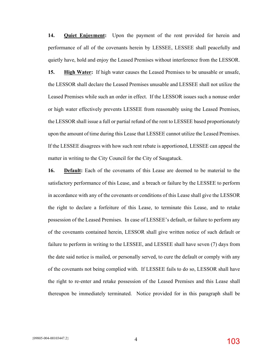 Page 103 of the packet; its text follows