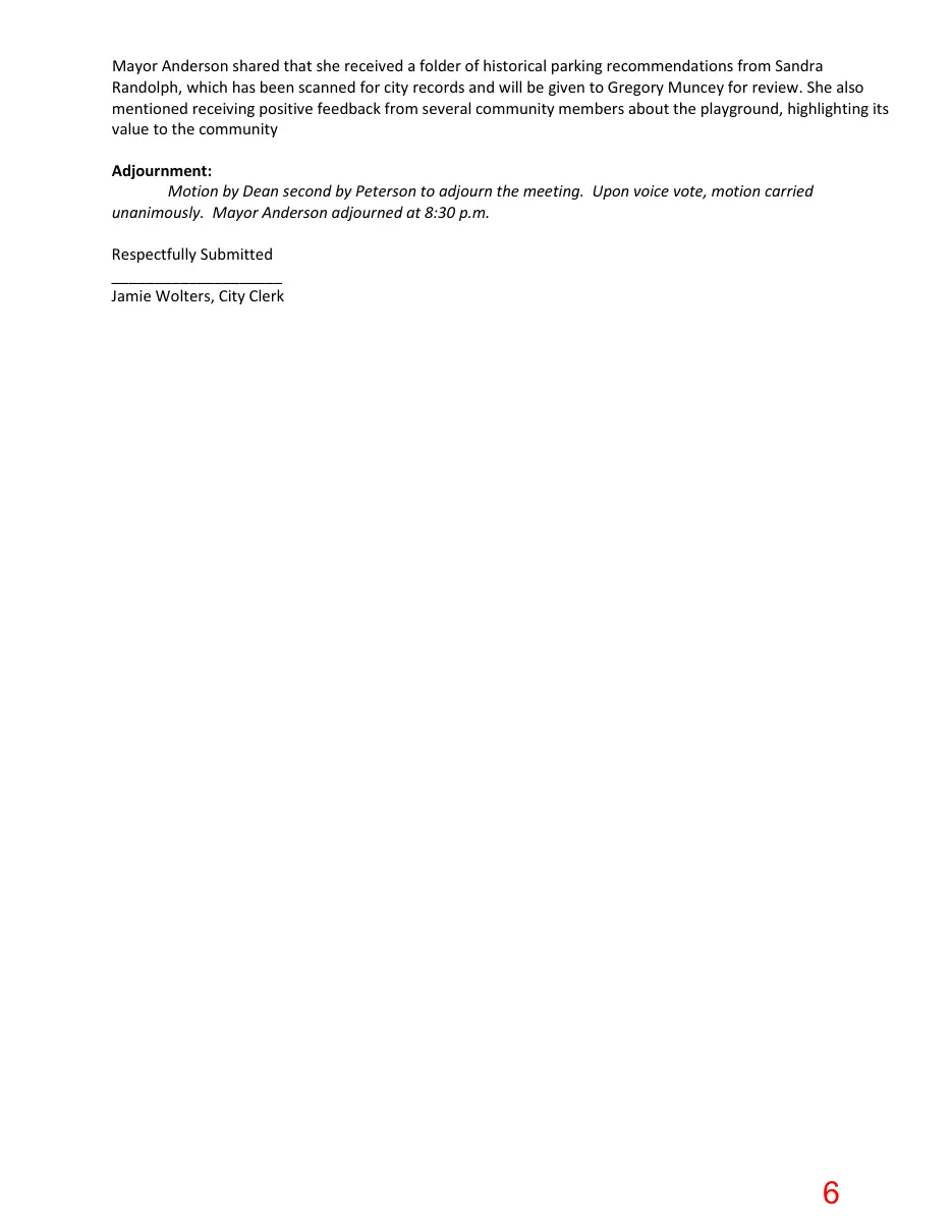 Page 6 of the packet; its text follows