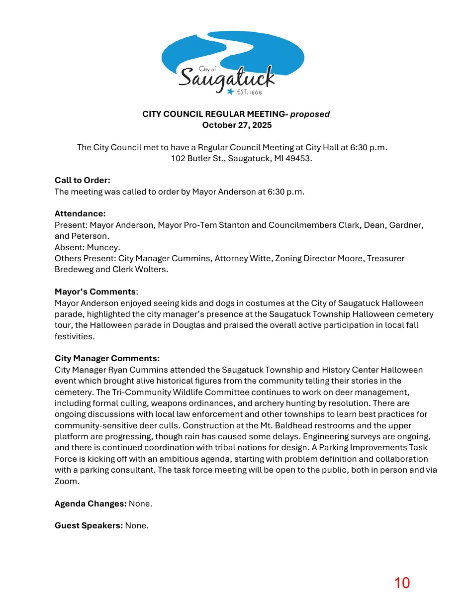 Page 10 of the packet; its text follows