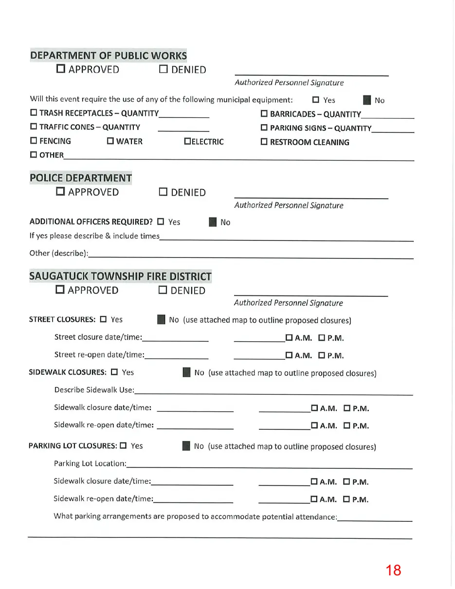 Page 18 of the packet, a scanned page