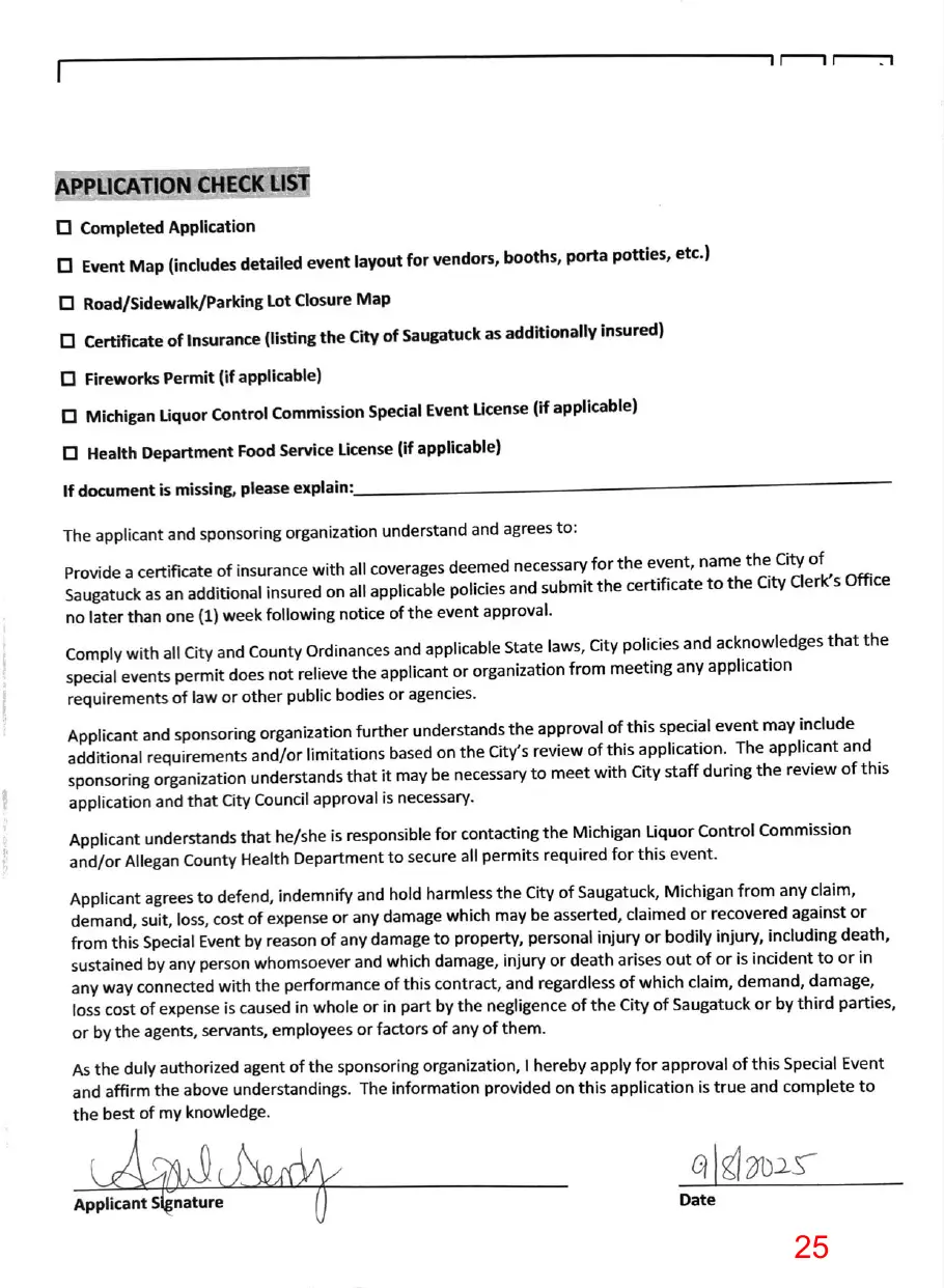 Page 25 of the packet, a scanned page