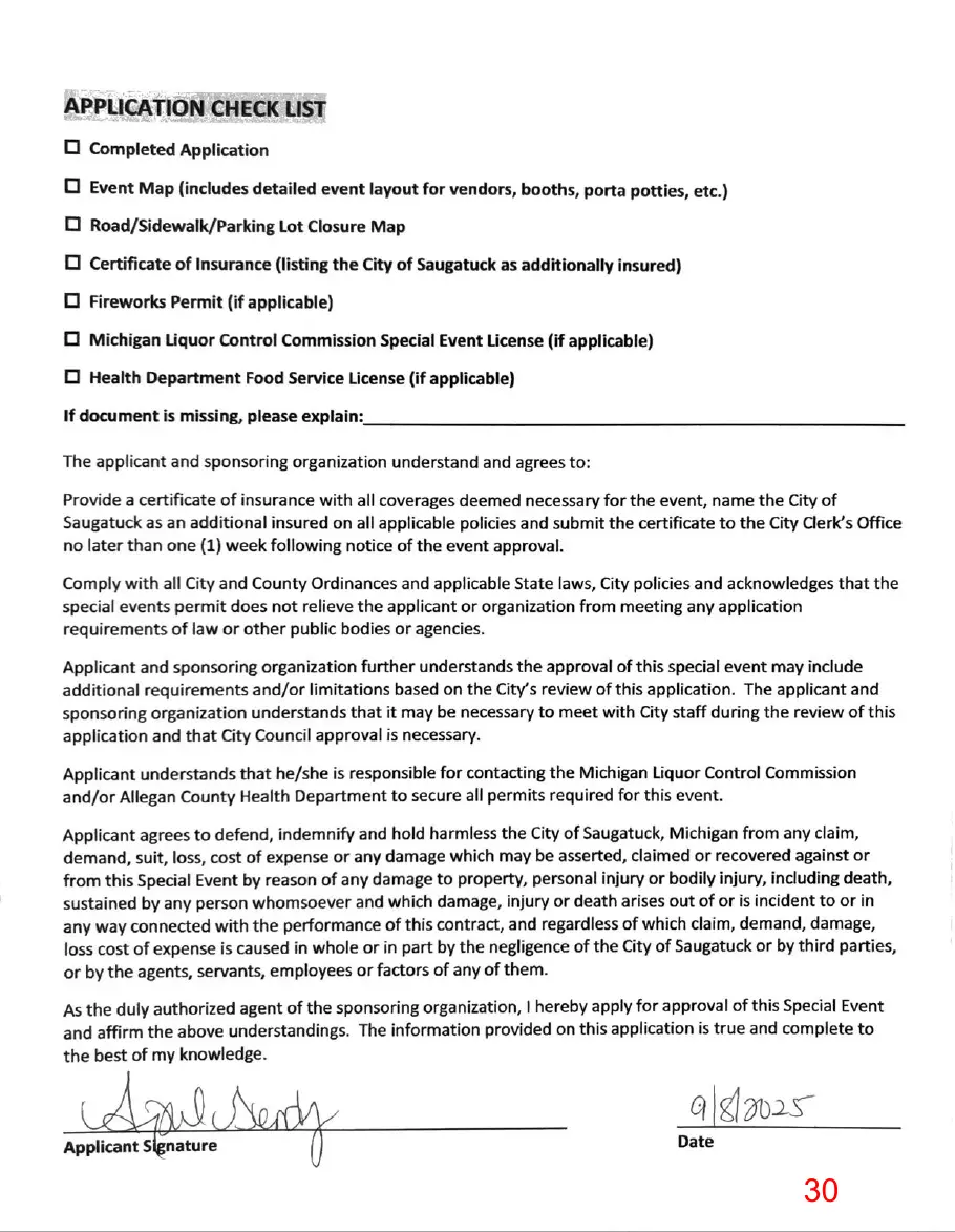 Page 30 of the packet, a scanned page