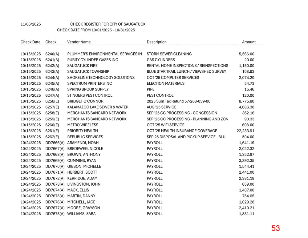 Page 53 of the packet; its text follows