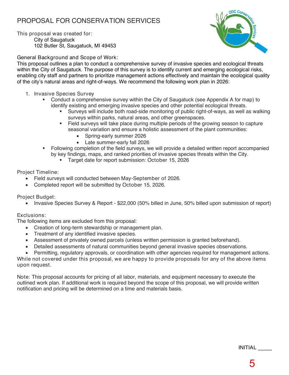 Page 5 of the packet; its text follows