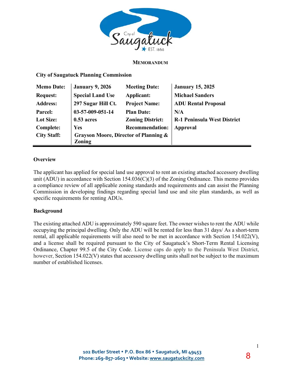 Page 8 of the packet; its text follows