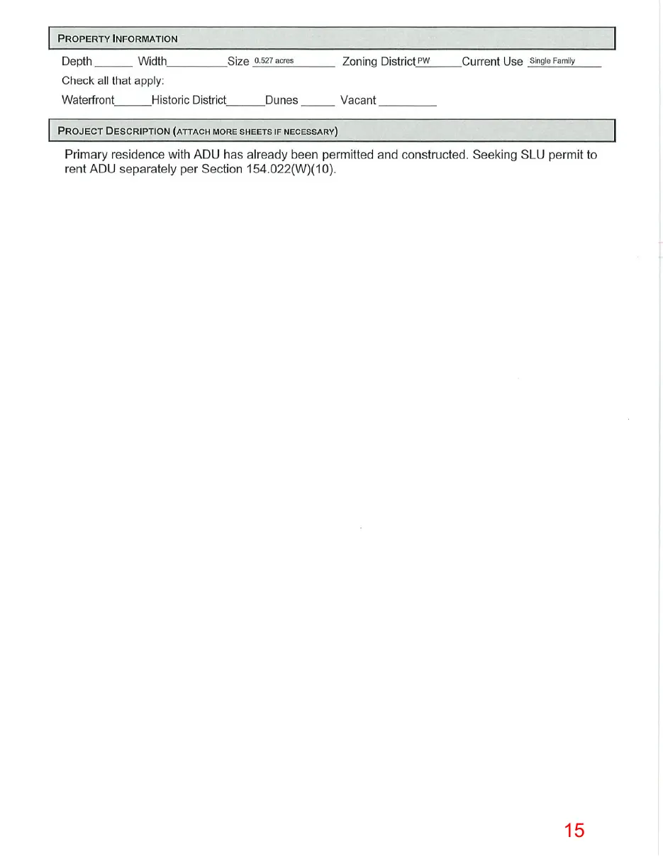 Page 15 of the packet, a scanned page