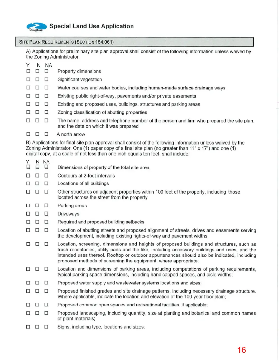 Page 16 of the packet, a scanned page