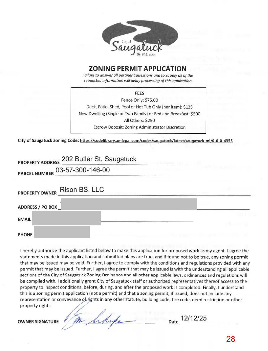 Page 28 of the packet, a scanned page