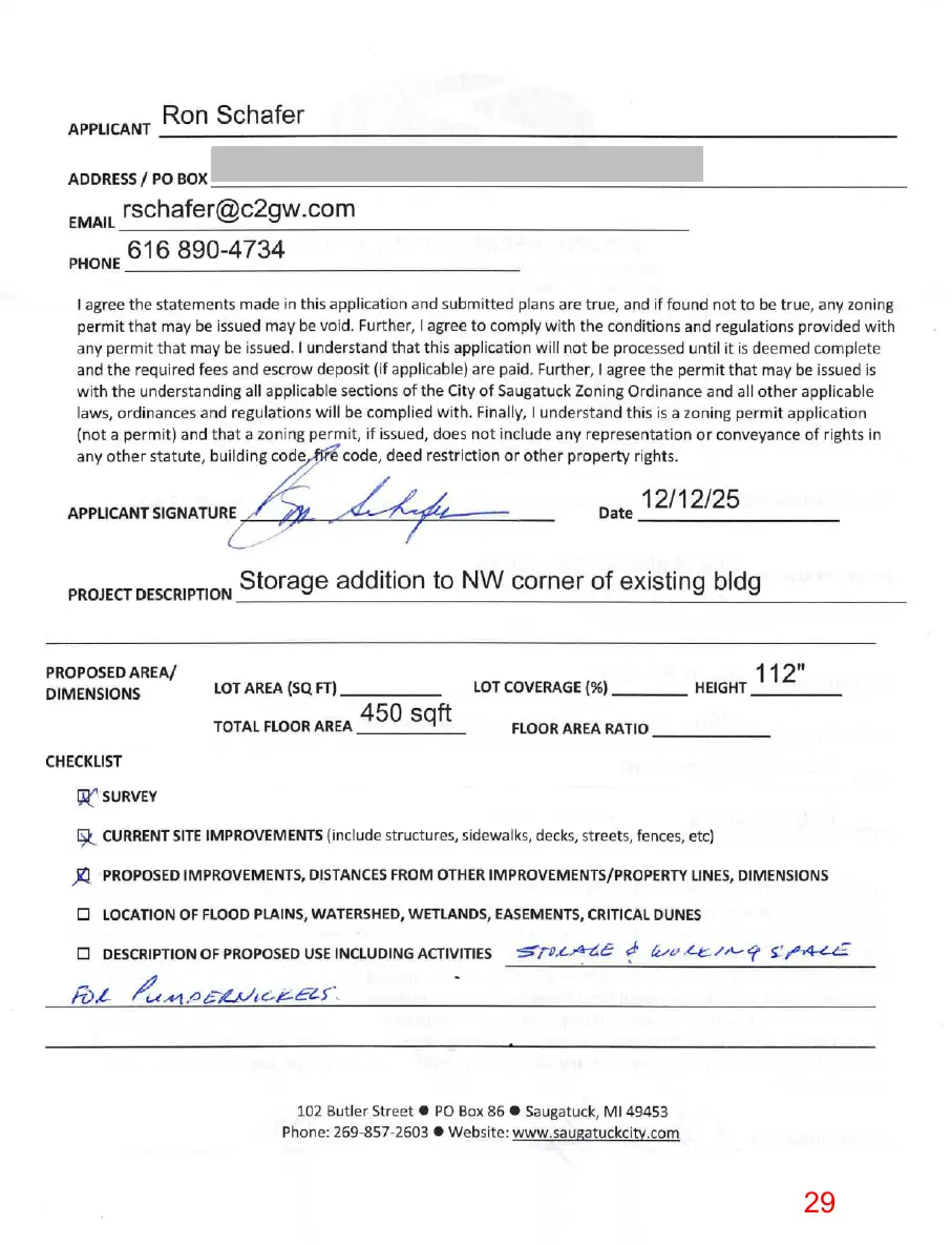 Page 29 of the packet, a scanned page