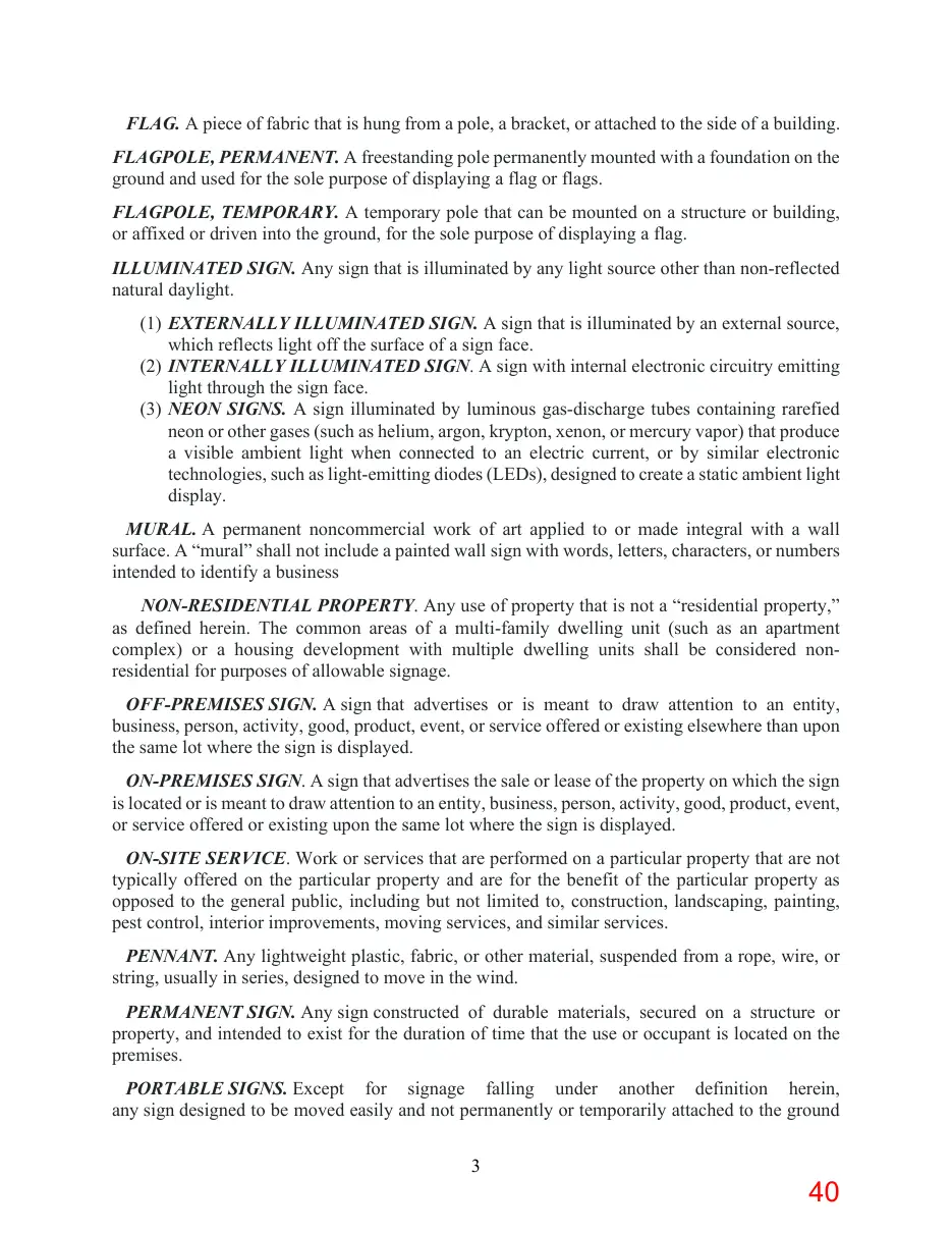 Page 40 of the packet; its text follows