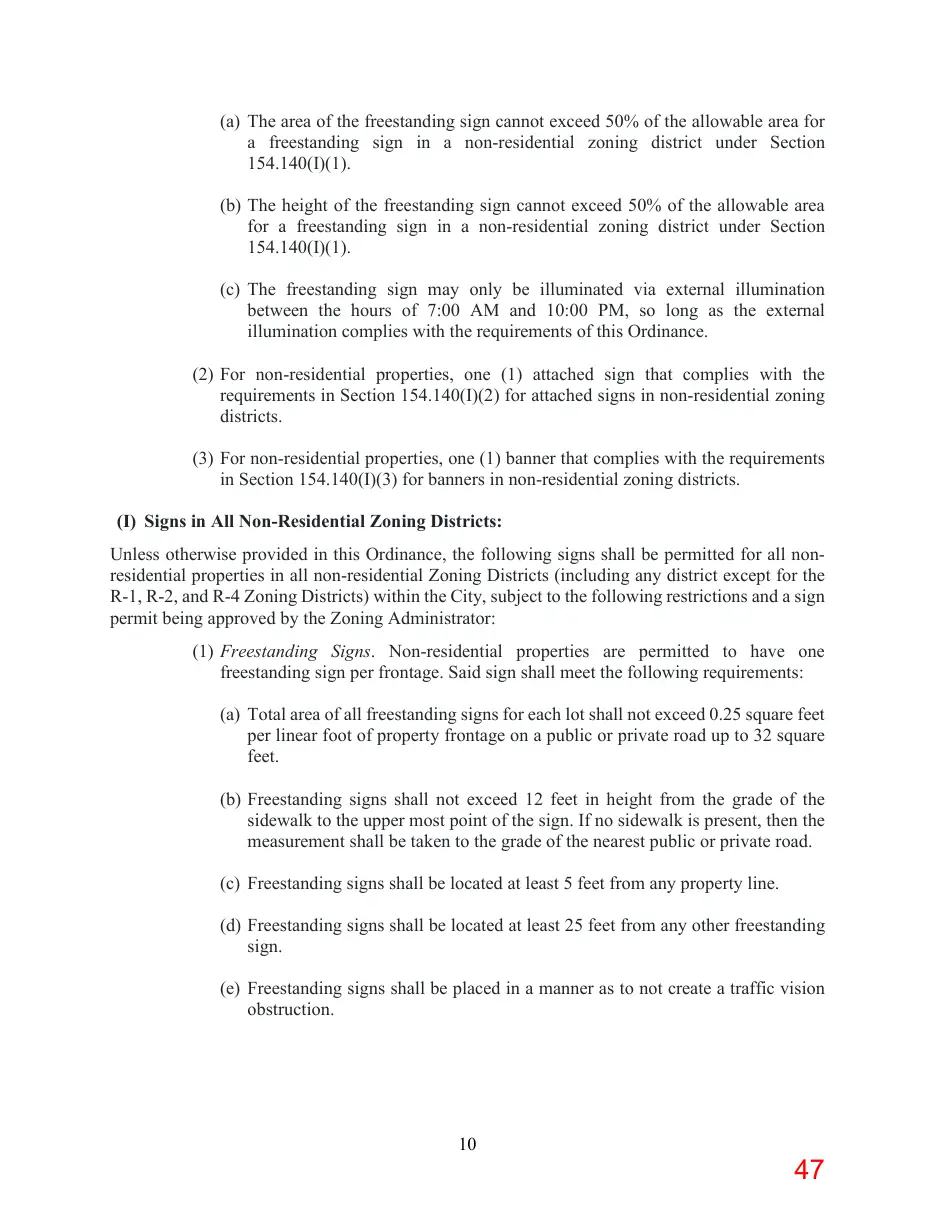 Page 47 of the packet; its text follows