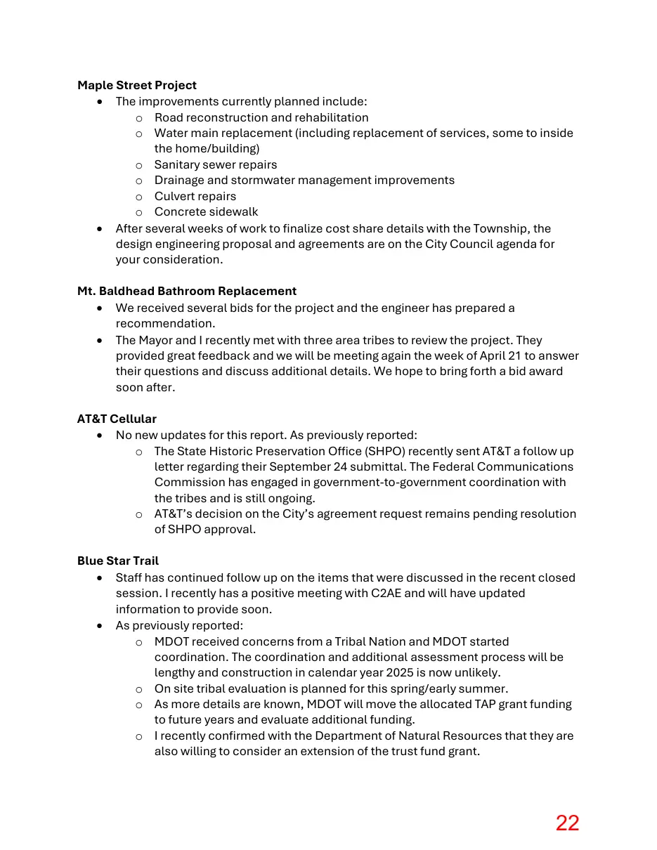 Page 22 of the packet; its text follows