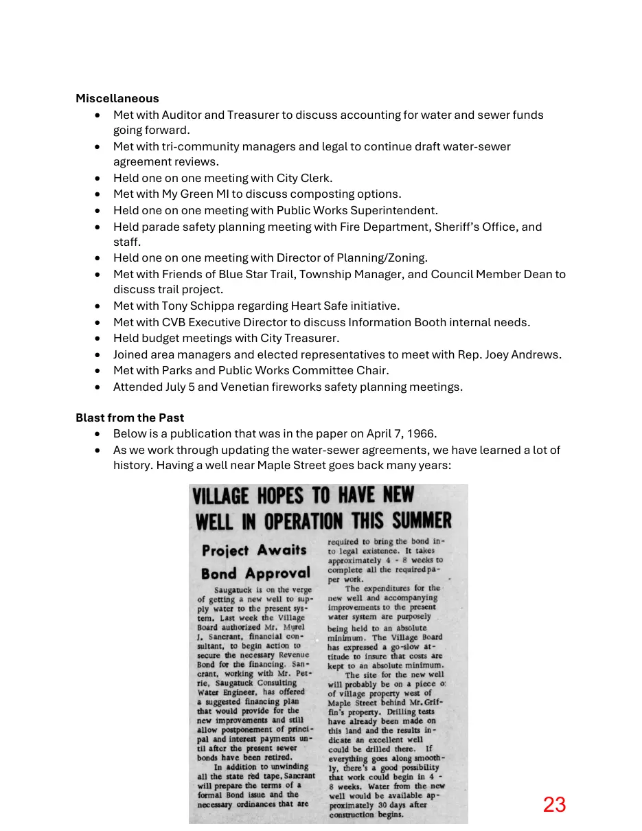 Page 23 of the packet; its text follows
