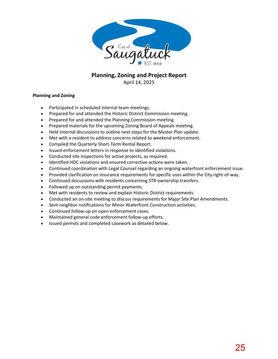 Page 25 of the packet; its text follows
