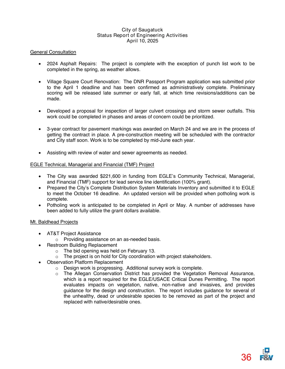 Page 36 of the packet; its text follows
