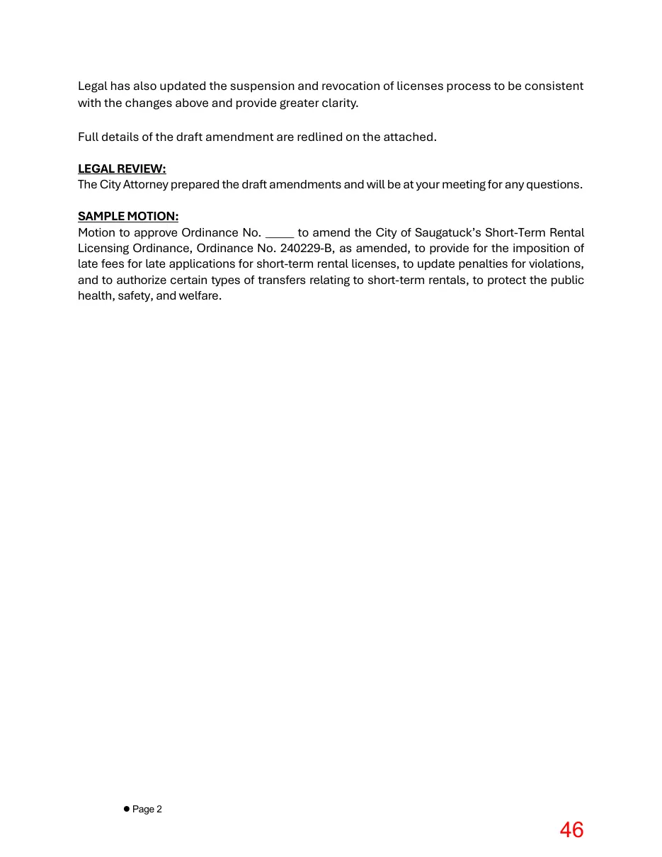 Page 46 of the packet; its text follows