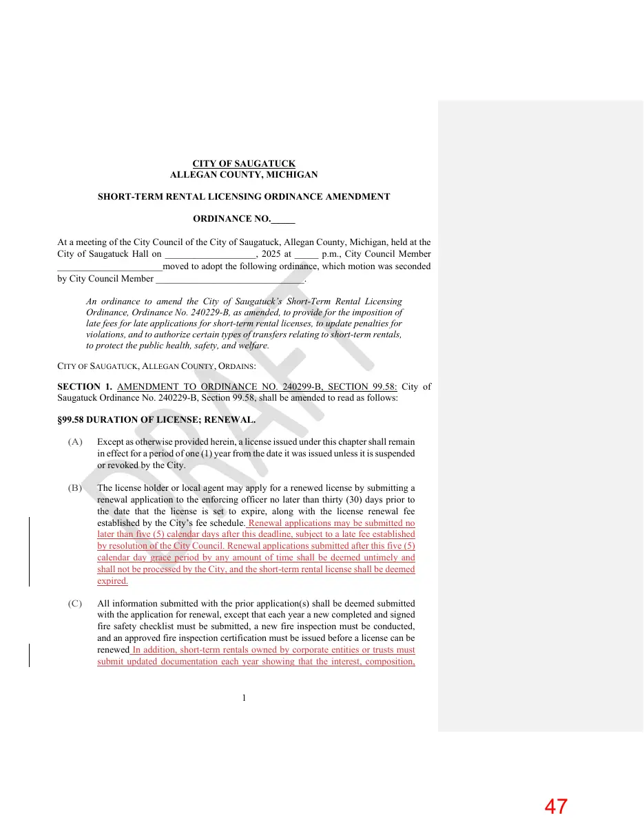 Page 47 of the packet; its text follows