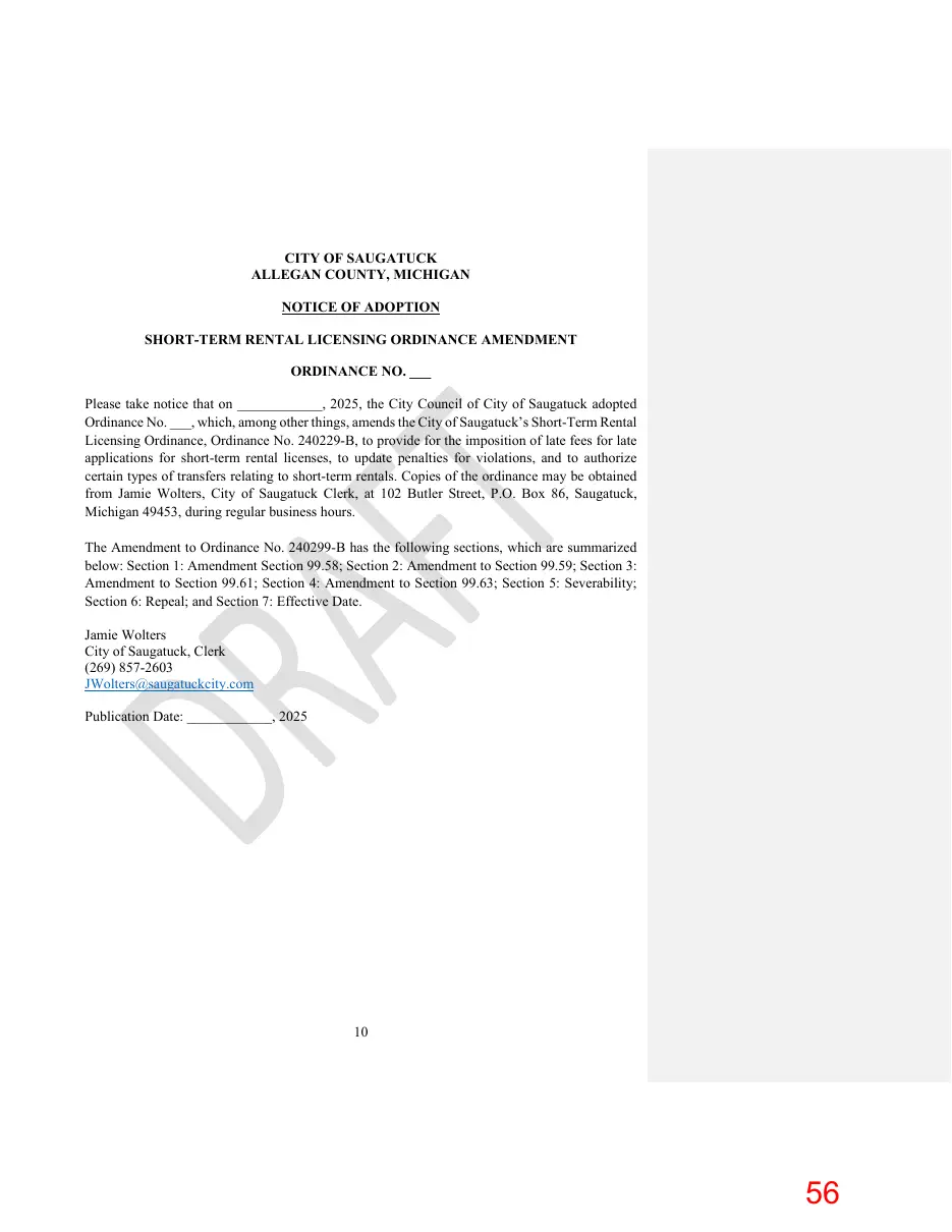 Page 56 of the packet; its text follows