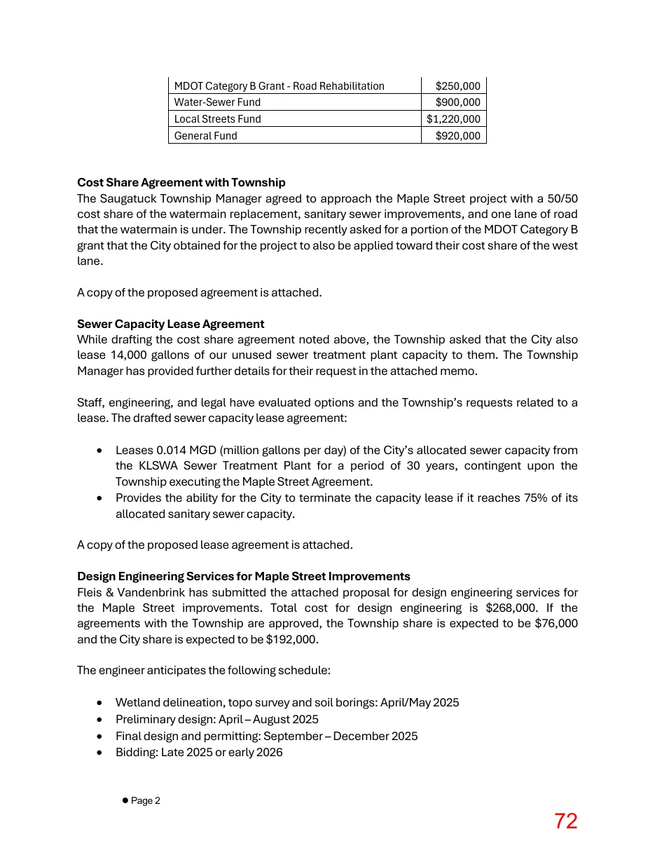 Page 72 of the packet; its text follows