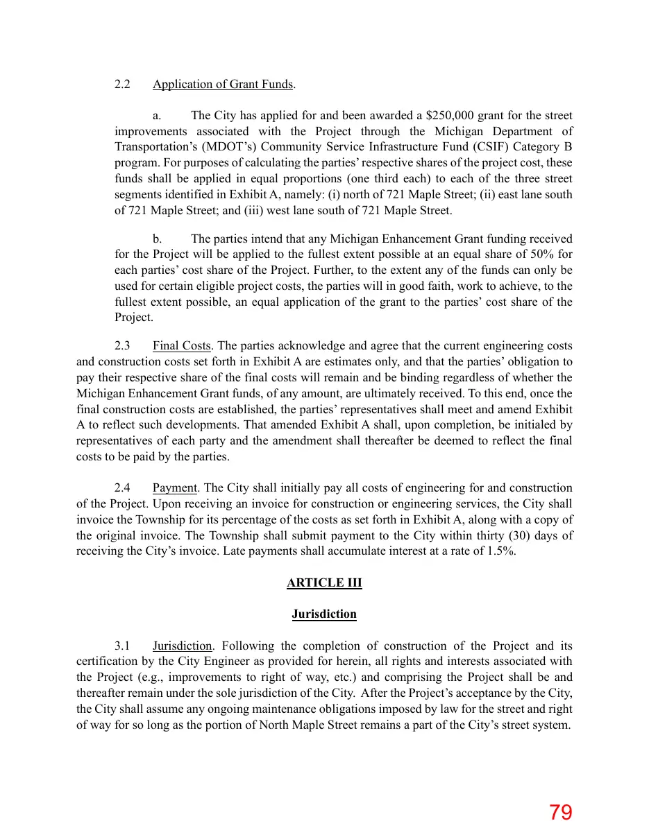 Page 79 of the packet; its text follows