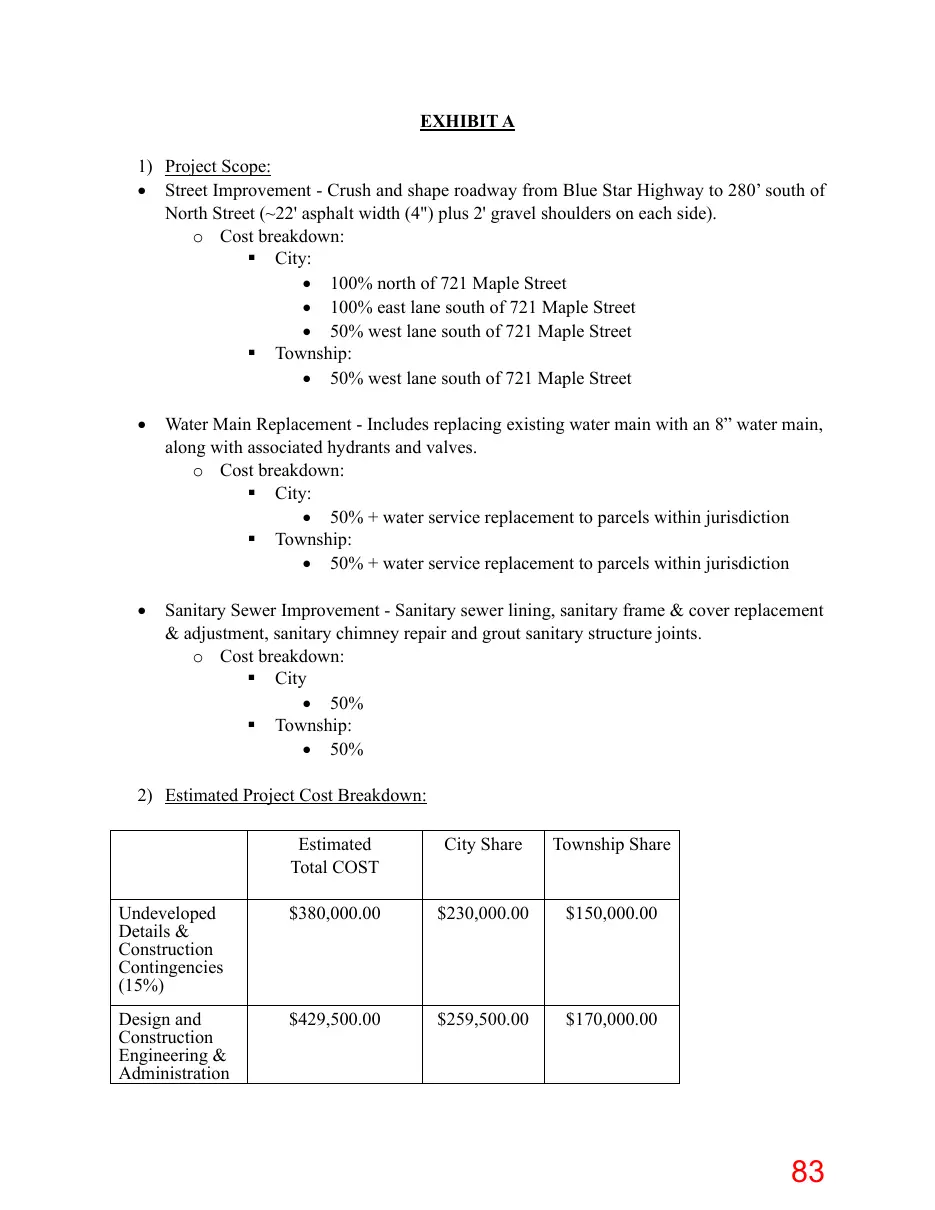 Page 83 of the packet; its text follows