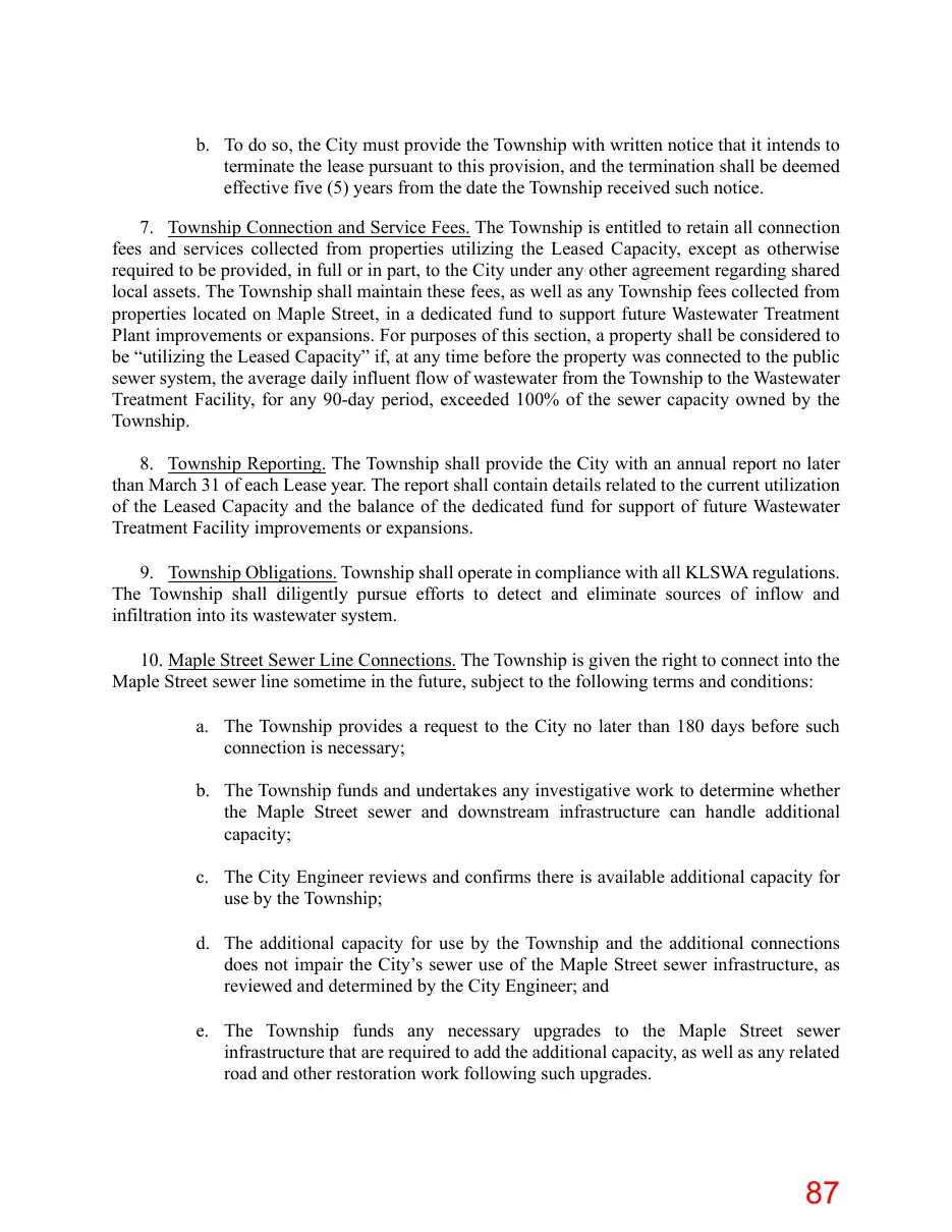 Page 87 of the packet; its text follows