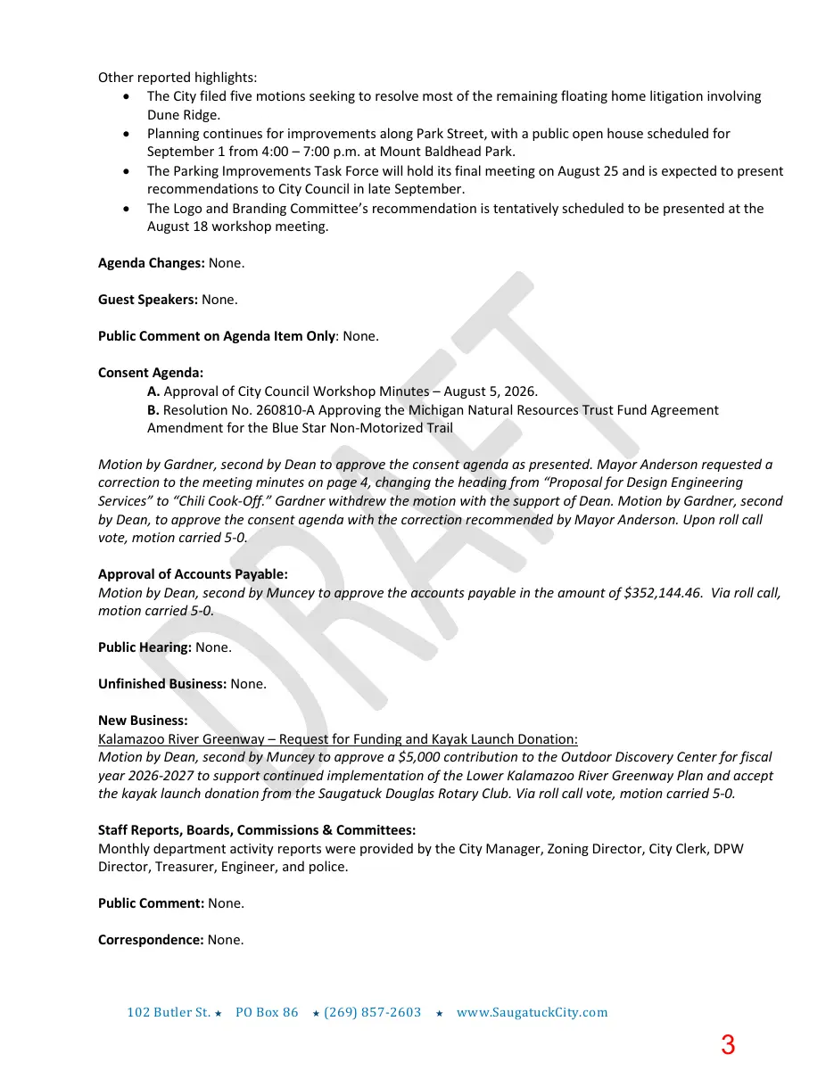 Page 3 of the packet; its text follows