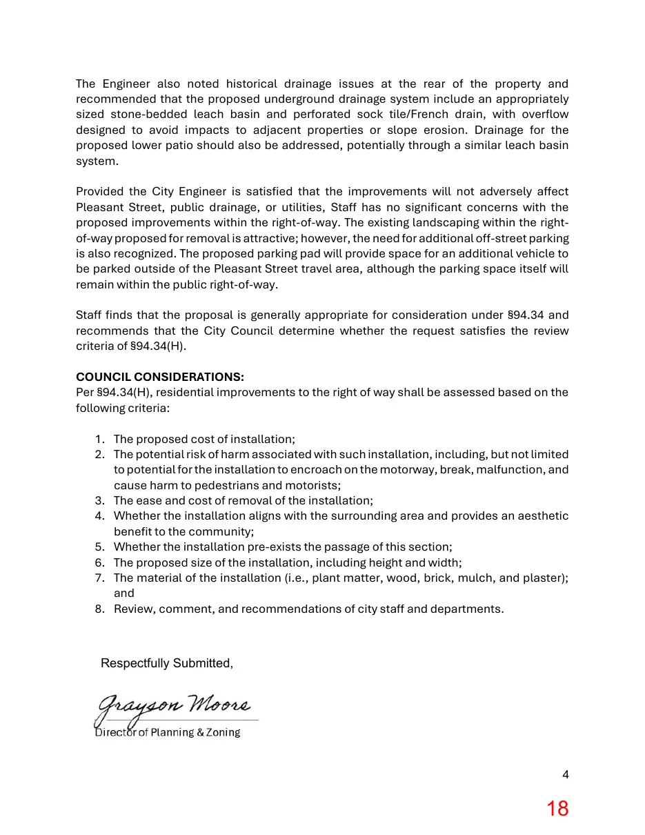 Page 18 of the packet; its text follows