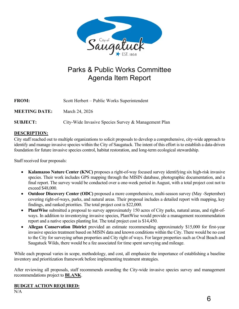 Page 6 of the packet; its text follows