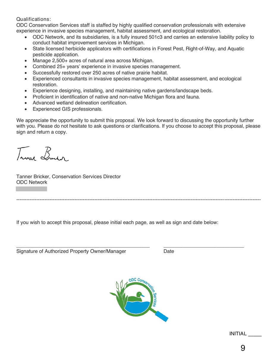 Page 9 of the packet; its text follows