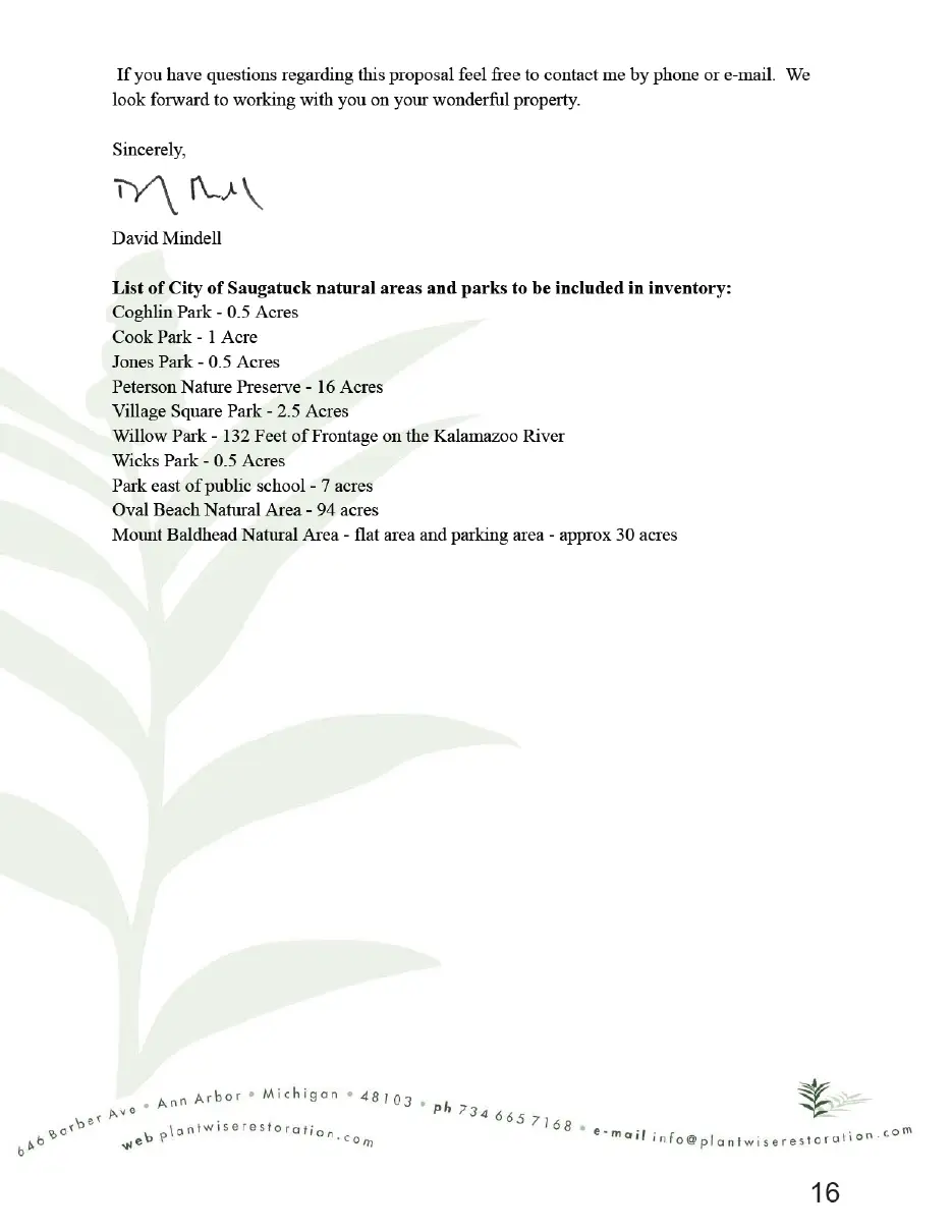 Page 16 of the packet, a scanned page