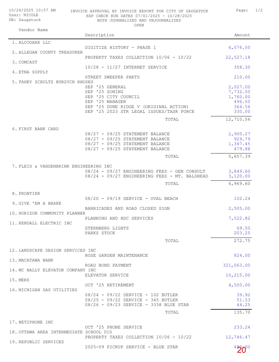 Page 20 of the packet; its text follows