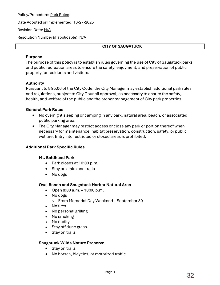 Page 32 of the packet; its text follows