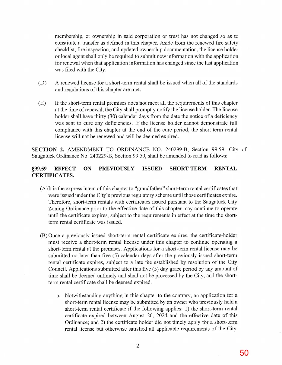 Page 50 of the packet, a scanned page