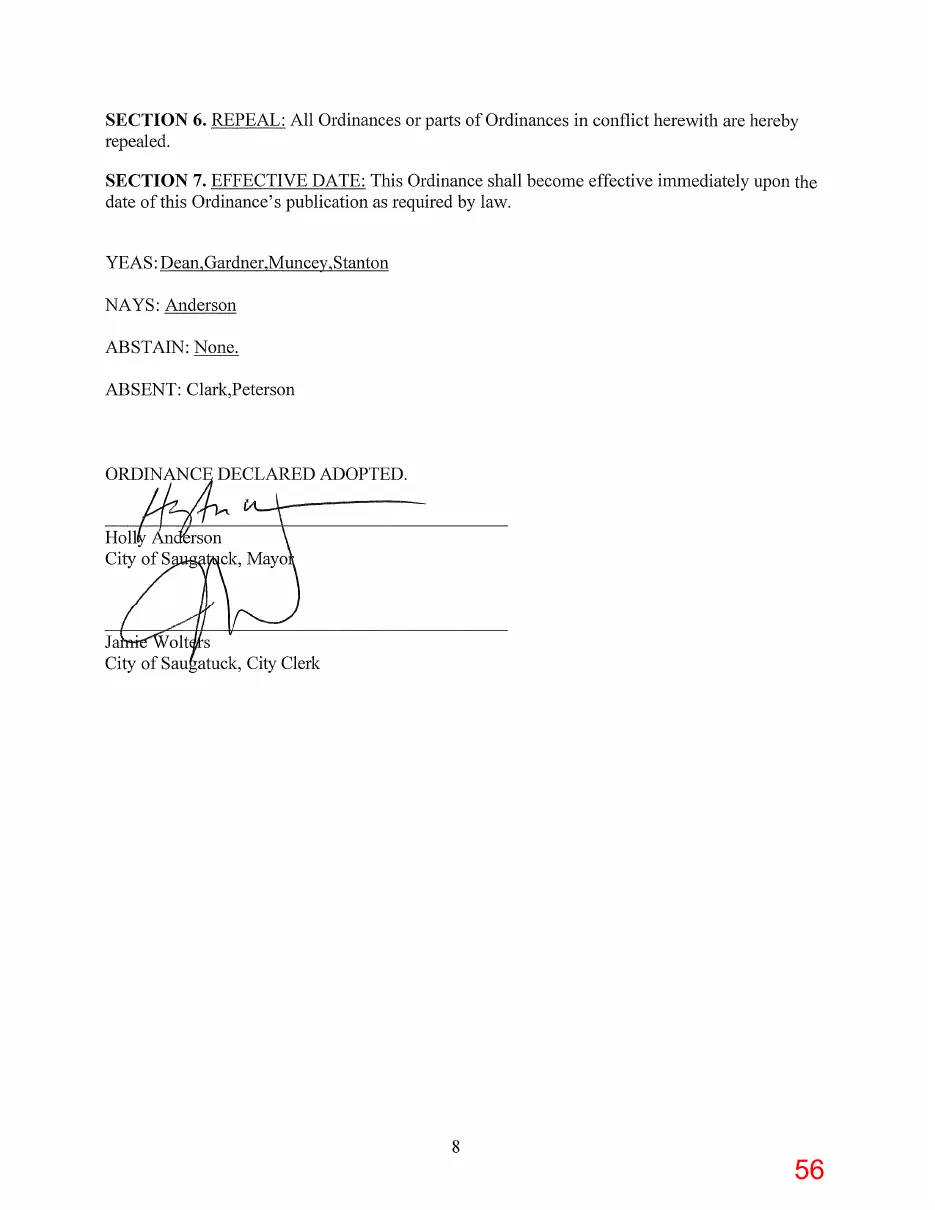 Page 56 of the packet, a scanned page