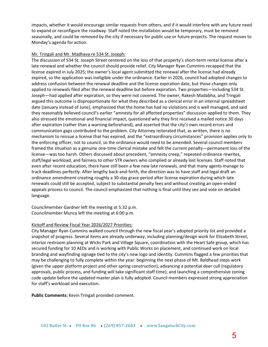 Page 5 of the packet; its text follows