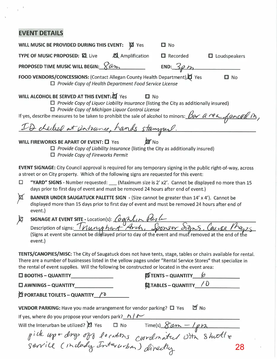 Page 28 of the packet, a scanned page