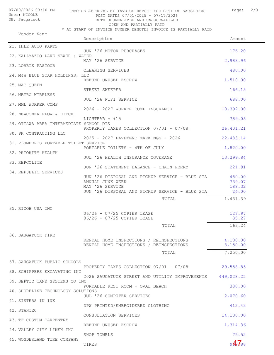 Page 47 of the packet; its text follows