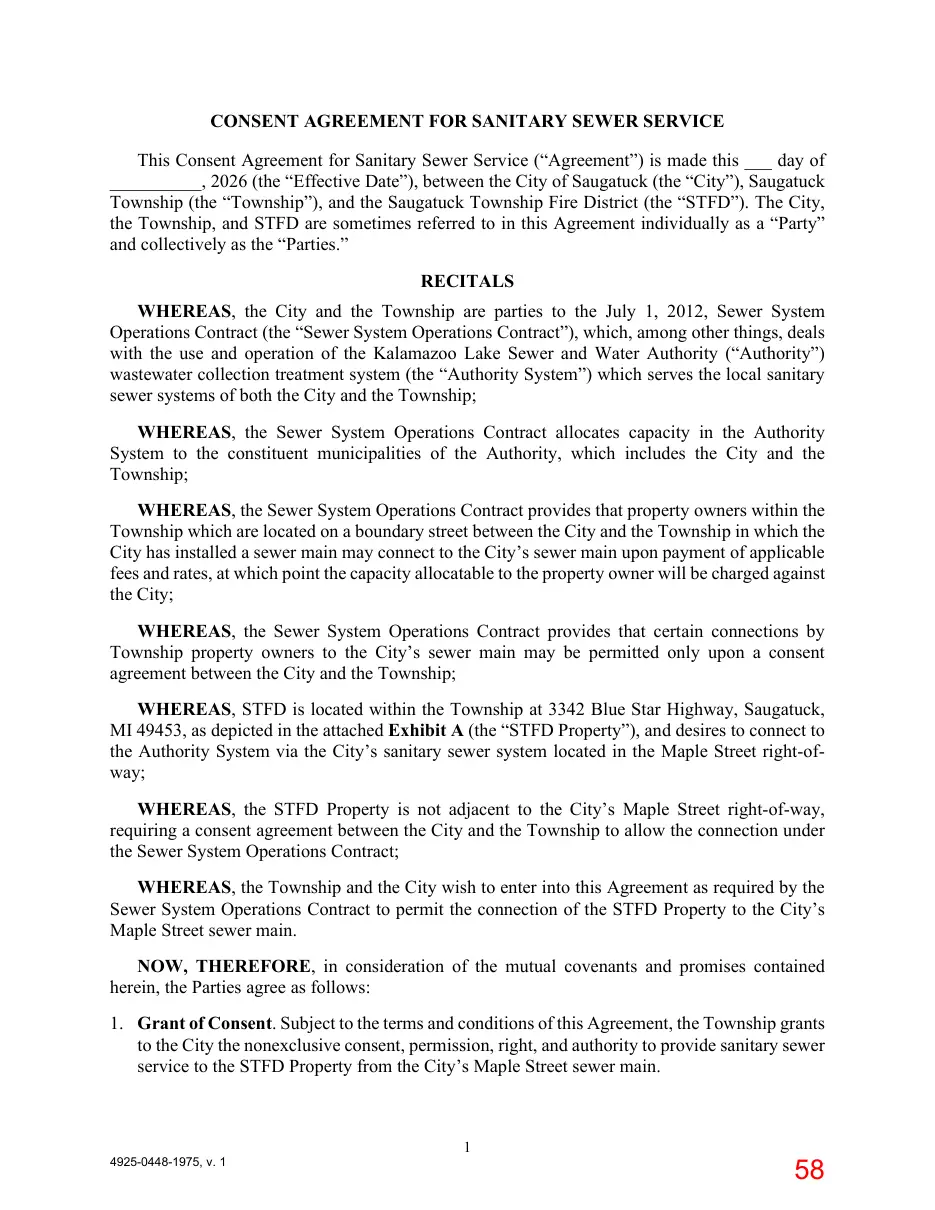 Page 58 of the packet; its text follows