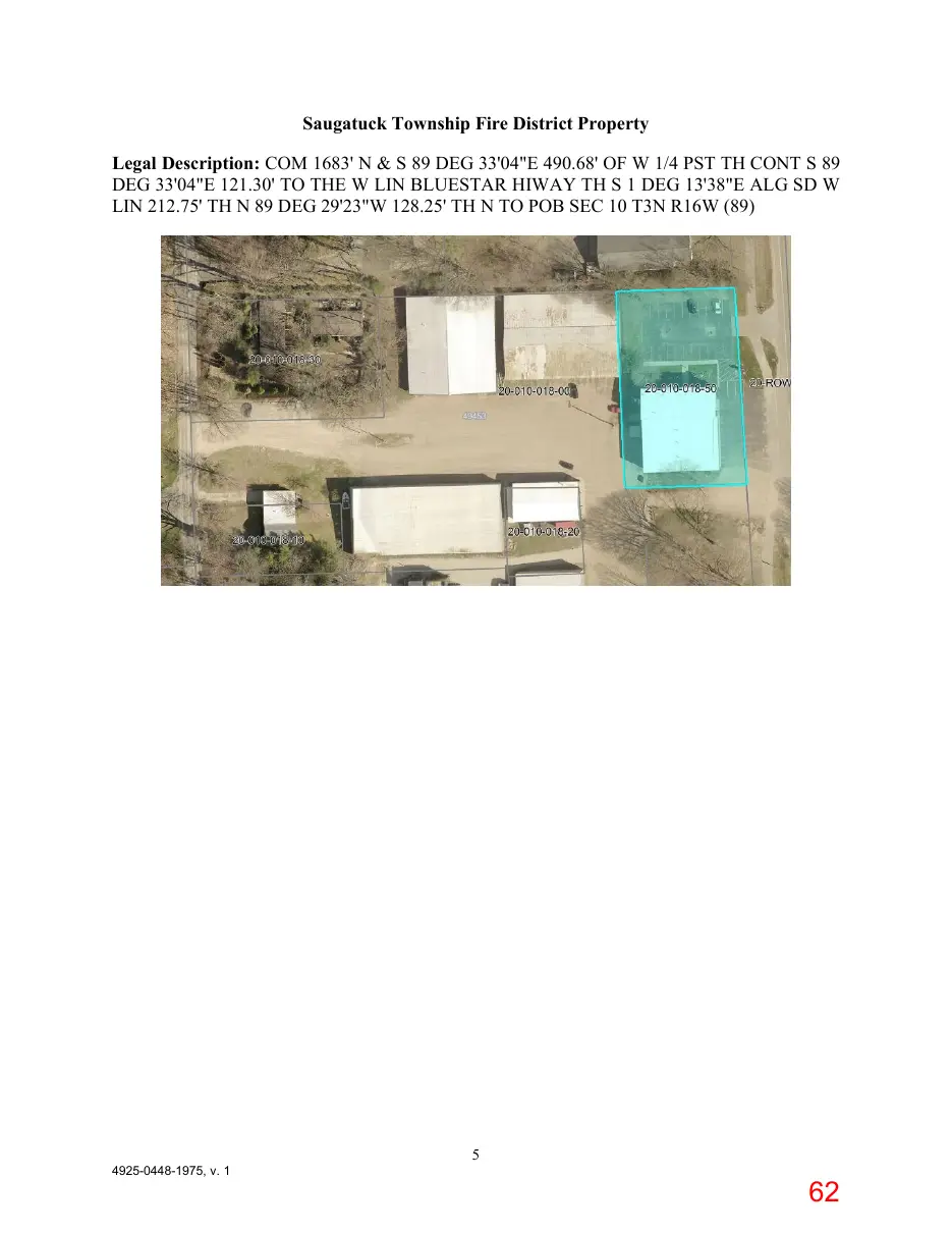 Page 62 of the packet; its text follows