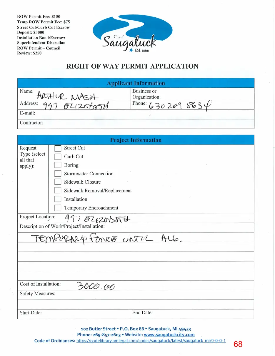 Page 68 of the packet, a scanned page